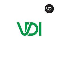 letra vdi monograma logo diseño vector