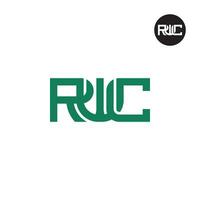 Letter RWC Monogram Logo Design vector