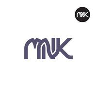 letra mnk monograma logo diseño vector