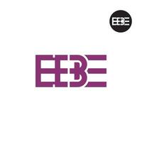 letra ebé monograma logo diseño vector