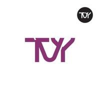 Letter TVY Monogram Logo Design vector