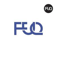 letra Fuq monograma logo diseño vector