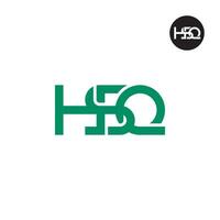 Letter HSQ Monogram Logo Design vector