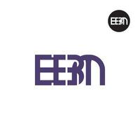 letra ebm monograma logo diseño vector
