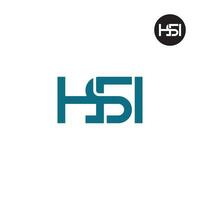 Letter HSI Monogram Logo Design vector