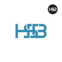 Letter HSB Monogram Logo Design vector