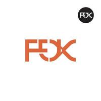 Letter FUX Monogram Logo Design vector