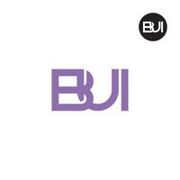 Letter BUI Monogram Logo Design vector