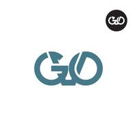 Letter GVO Monogram Logo Design vector