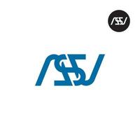 letra asv monograma logo diseño vector