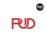 Letter PUD Monogram Logo Design vector