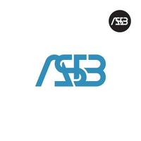 letra asb monograma logo diseño vector