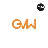 letra gvw monograma logo diseño vector