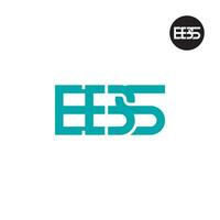 letra ebs monograma logo diseño vector