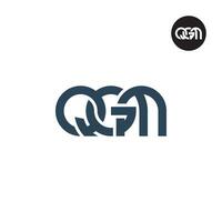 letra qgm monograma logo diseño vector