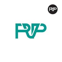 letra pvp monograma logo diseño vector