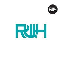 Letter RWH Monogram Logo Design vector