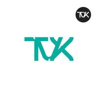Letter TVX Monogram Logo Design vector