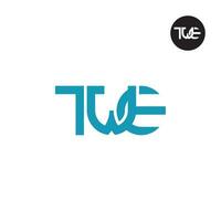 Letter TWE Monogram Logo Design vector