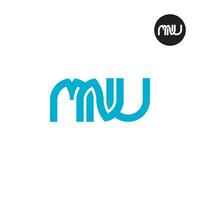 Letter MNU Monogram Logo Design vector