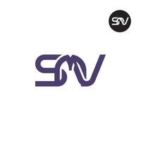 letra smv monograma logo diseño vector