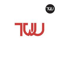 letra twu monograma logo diseño vector