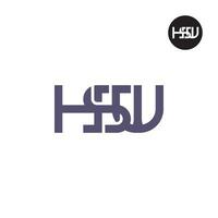 Letter HSW Monogram Logo Design vector