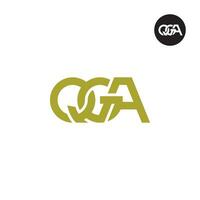 Letter QGA Monogram Logo Design vector