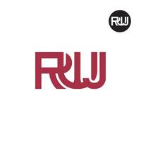 letra rwj monograma logo diseño vector