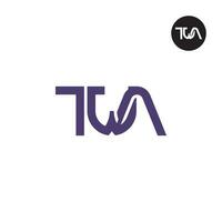 Letter TWA Monogram Logo Design vector
