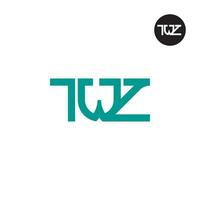 Letter TWZ Monogram Logo Design vector