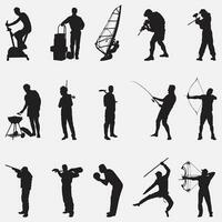 People Silhouettes Set vector