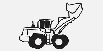 construction vehicles Silhouette Set vector