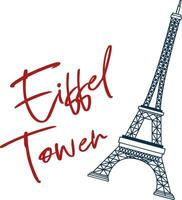 Eiffel Tower vector icon logo design