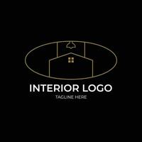 Interior decorator furniture logo design vector