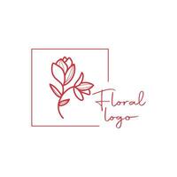 Floral beauty logo design vector