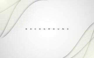 Wavy white abstract background design vector