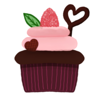 Cupcakes decorated with hearts png