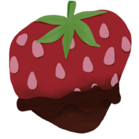 Fraises enrobées de chocolat png