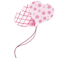 rosado acuarela globos corazón png