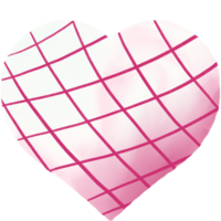 corazón rosa acuarela png