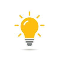 Light bulb icon vector. Symbol of innovation, idea, mind, thinking, solution, education vector