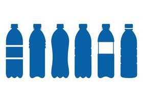 PET Bottle, Plastic bottle icon vector set. Set of water bottle icon on white background