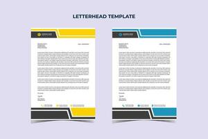 Professional Modern Business Letterhead Design Template vector