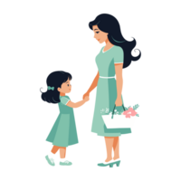 Mother love for children Mothers Day illustration png