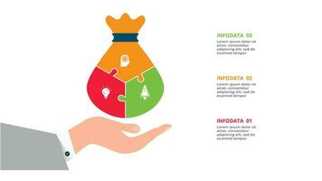 Creative concept for infographic with 3 steps, options, parts or processes. Business data visualization. vector