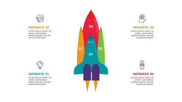 Creative concept for infographic with 4 steps, options, parts or processes. Business data visualization. vector