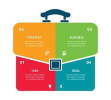 Creative concept for infographic with 4 steps, options, parts or processes. Business data visualization. vector