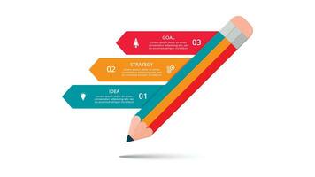 Creative concept for infographic with 3 steps, options, parts or processes. Business data visualization. vector