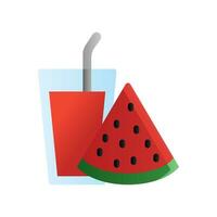 Watermelon juice icon in gradient fill style with high vector quality suitable for ui and spring needs